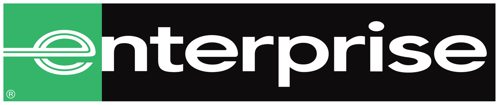 The word enterprise is on a green and black background