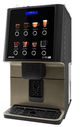 Vitro S1
Vitro S1 is an automatic hot beverage machine designed with the highest quality materials
and components found in our top performance professional machines.
Its seamless and compact design fits nicely in any coffee area in a small office or waiting room.  Designed to provide the ultimate coffee experience from the first cup to the last.