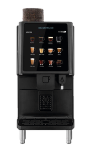 Vitro X1
The Vitro X1 is an elegant and contemporary looking compact coffee machine that has been developed with attention to detail and with the best material finishes and components, which provides it with a unique premium identity and outstanding reliability.
It offers velvety chocolates and the very best and exquisite espresso coffee preparation, from the bean to the cup.
The Vitro X1 brings complete peace of mind in busy coffee service environments with a consumption of up to 150 cups per day.