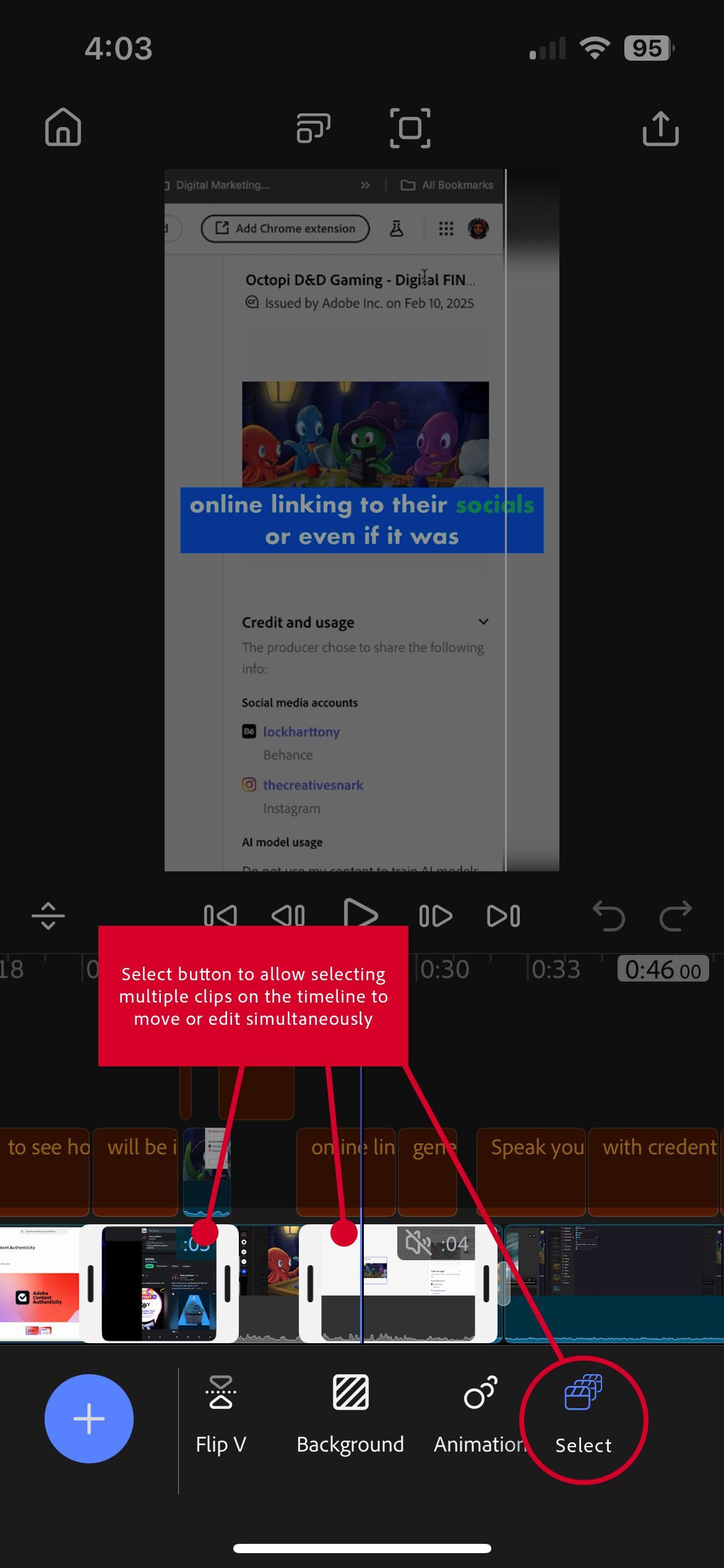 Mock-up of Adobe Project Violet app.