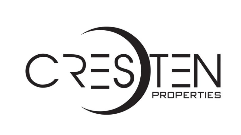 Cresten Properties logo in black with a stylized crescent shape on a white background