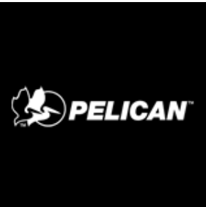 The white logo of Pelican against a black background, featuring a stylized pelican bird icon next to the brand name.