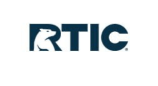 The RTIC logo features dark blue text with a white stylized bear silhouette integrated into the letter R.