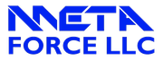 Blue logo with the word
