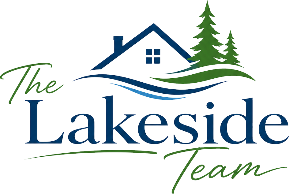 The Lakeside Team logo with a blue house, green trees, and flowing blue waves