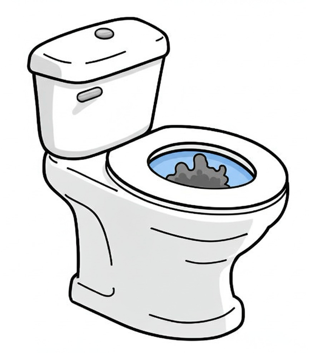 Blocked Toilet illustration