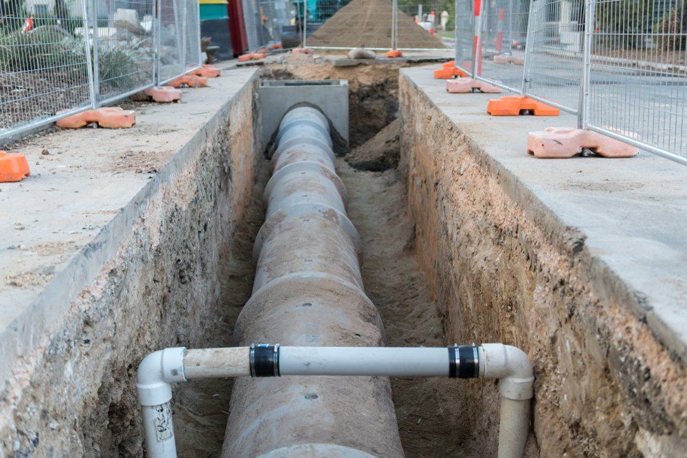 A Large Pipe is Being Installed in a Trench — Bennettron Demex in Moree, NSW