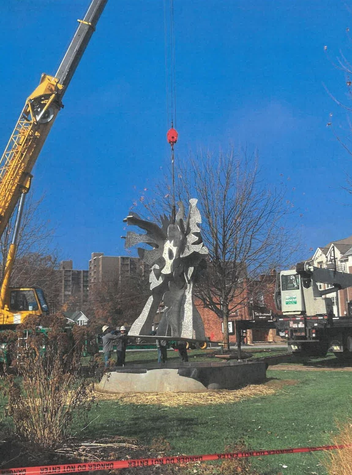 Mobile Crane Lifting an Object — Akron, OH — Frank Lucco Company Mobile Crane Lifting an Object — Akron, OH — Frank Lucco Company