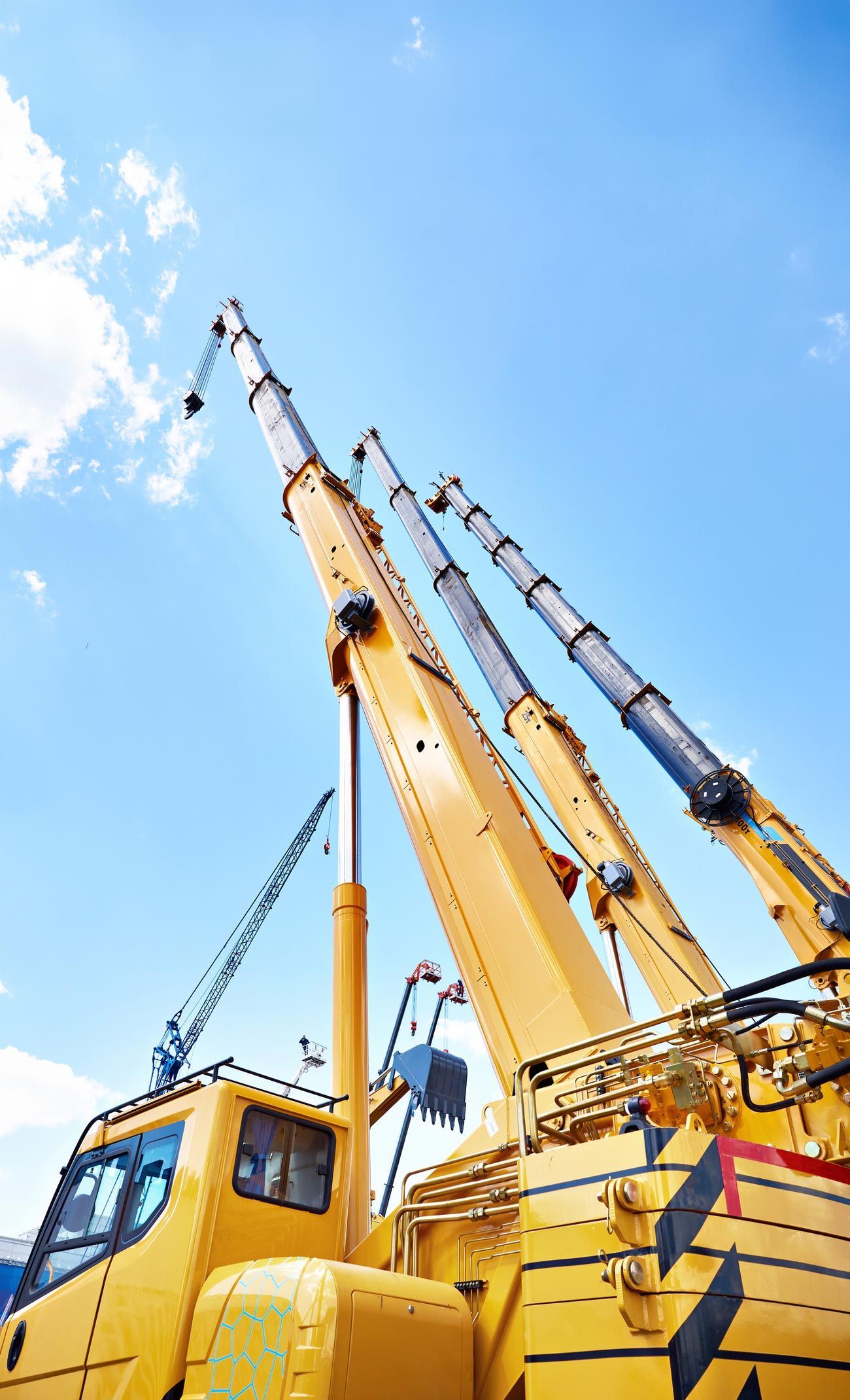 Yellow Mobile Cranes — Akron, OH — Frank Lucco Company Home Machinery — Akron, OH — Frank Lucco Company
