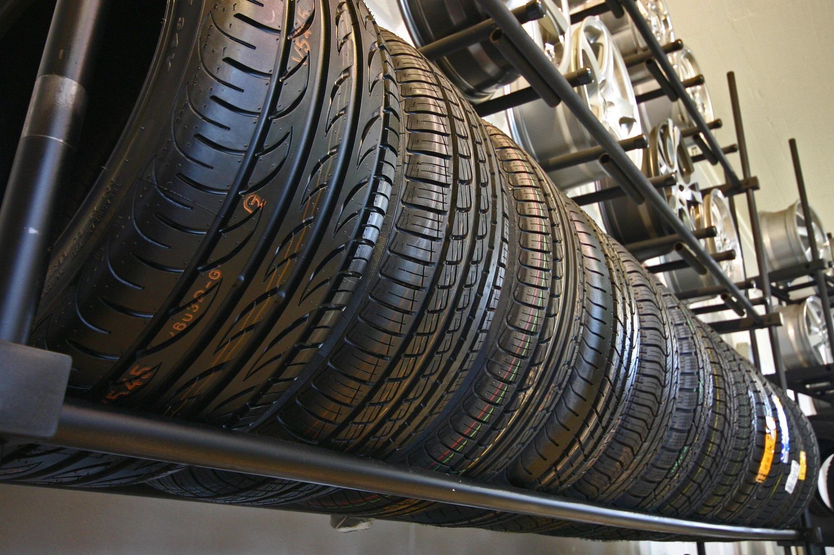 Row Of Car Tires - Lubbock, TX - Wrench 'Em Auto & Diesel Repair