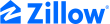 Zillow logo in blue text with a stylized house roof icon