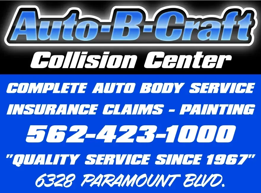 Blue Sign Board - Long Beach, CA - Auto-B-Craft Collision Center