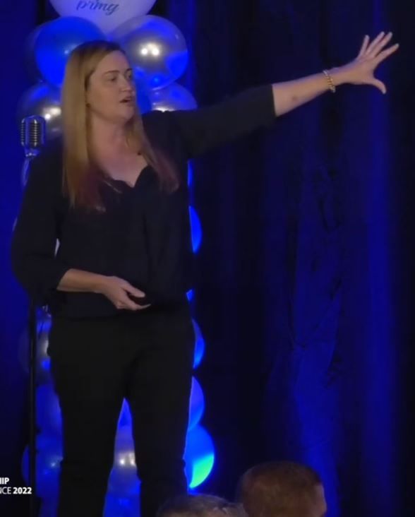 Robin Clayton on stage