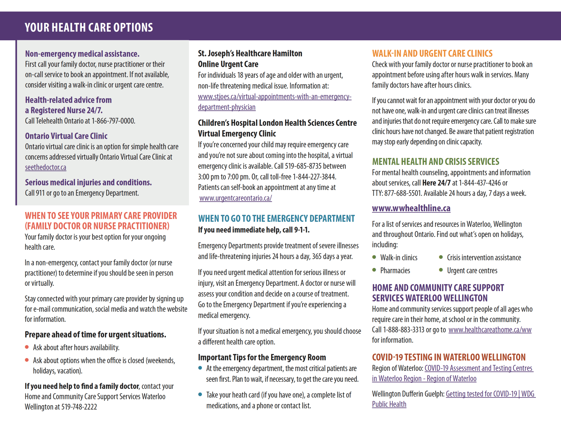 A white page with purple and orange text on it