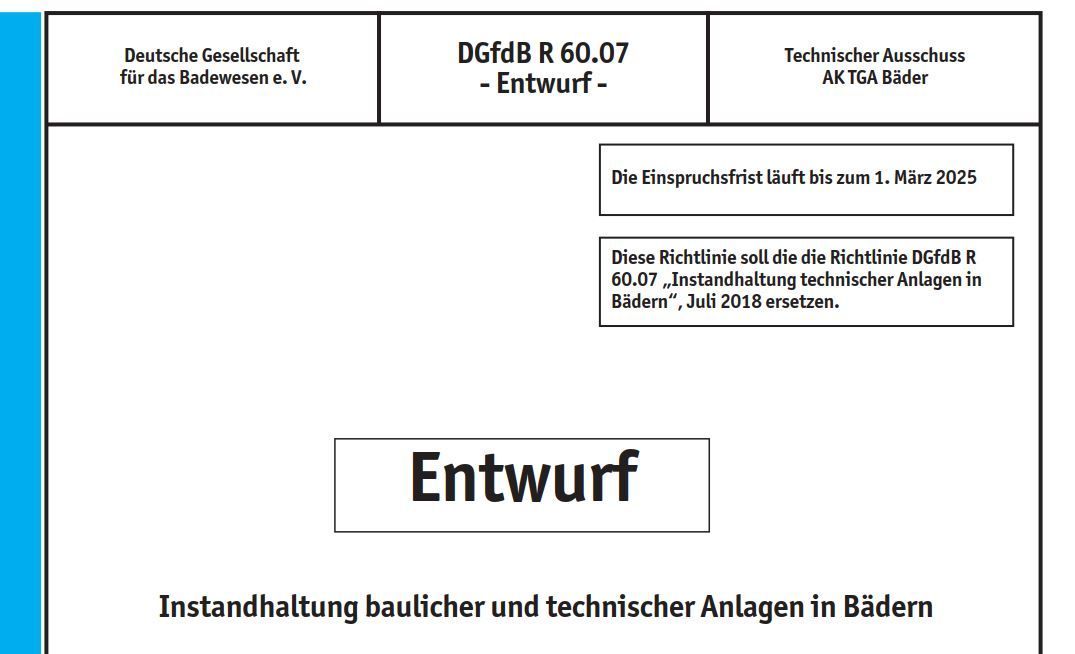Die Richtlinie der Deutschen Gesellschaft für das Badewesen 
