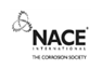 A black and white logo for the nace international.
