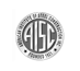 A black and white image of the aisc logo on a white background.