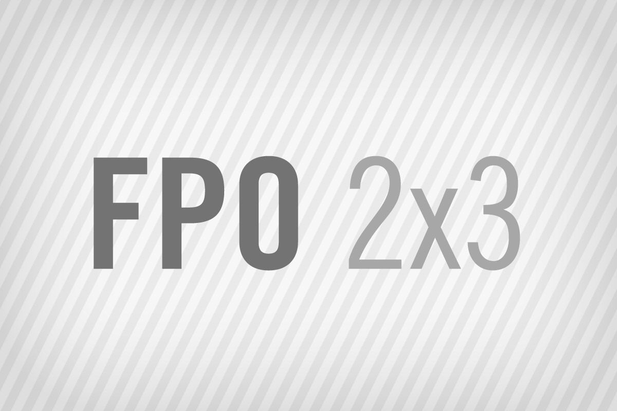 A white background with the words fpo 2x3 on it.