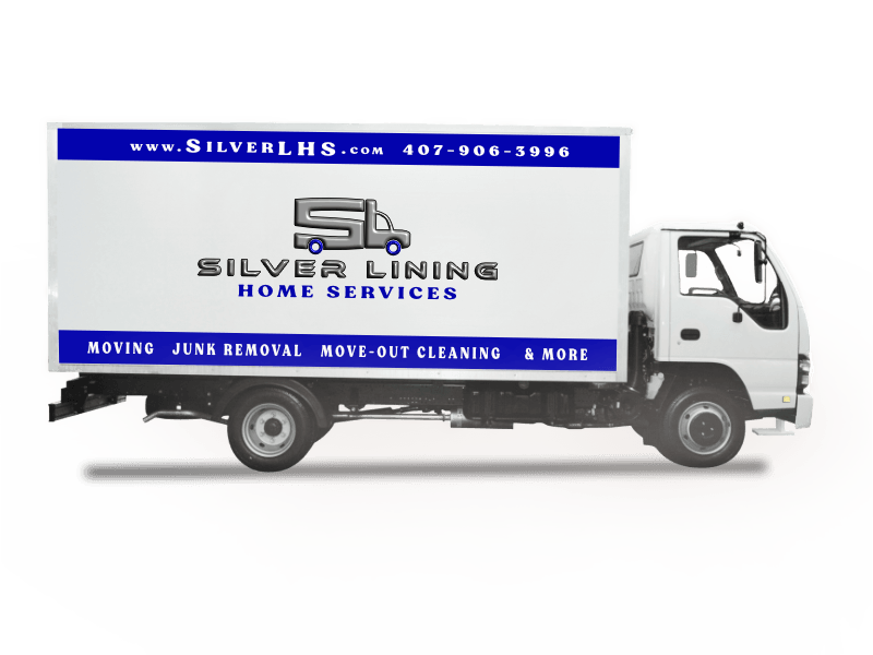 Silver Lining Home Services Moving Truck at your service in Orlando, FL 407-906-3996