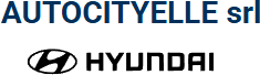 Loghi di AutoCityelle srl e Hyundai su sfondo bianco