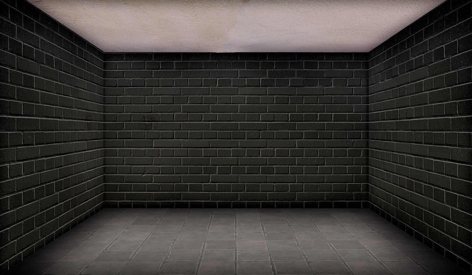 Black brick wall
