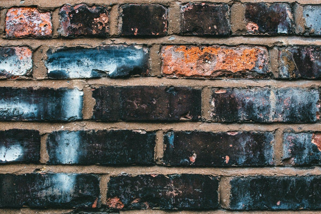 how to clean old red brick fireplace