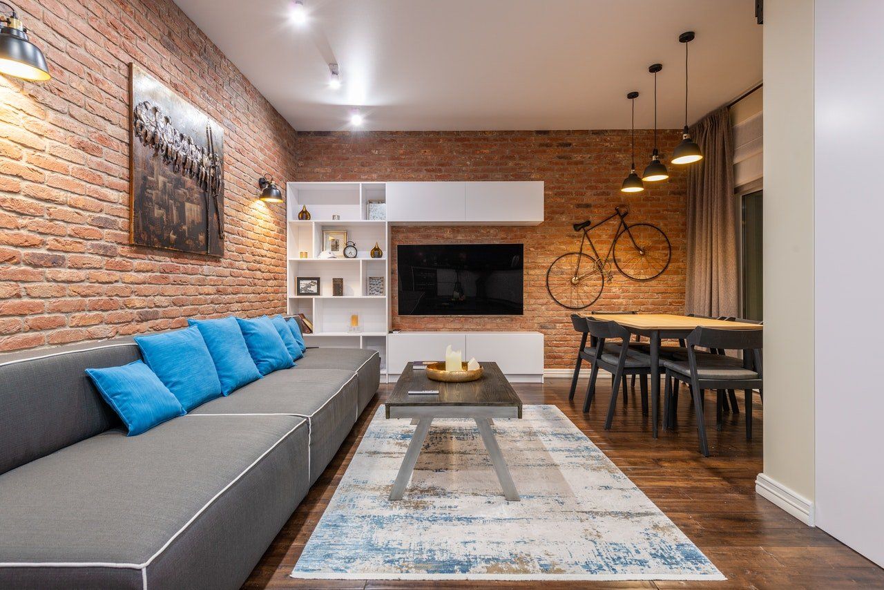 which furniture for red brick