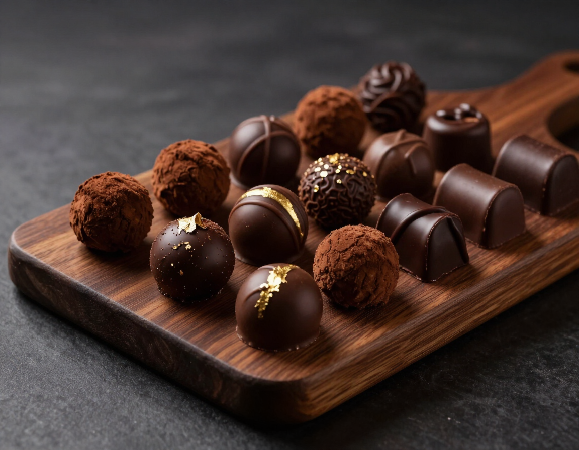 Assorted handmade truffle styles