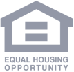 Equal Housing Opportunity logo with a house icon and text in gray and white