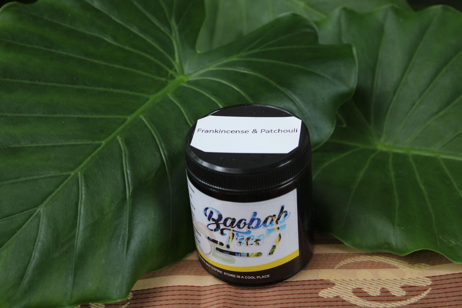 Black jar labeled