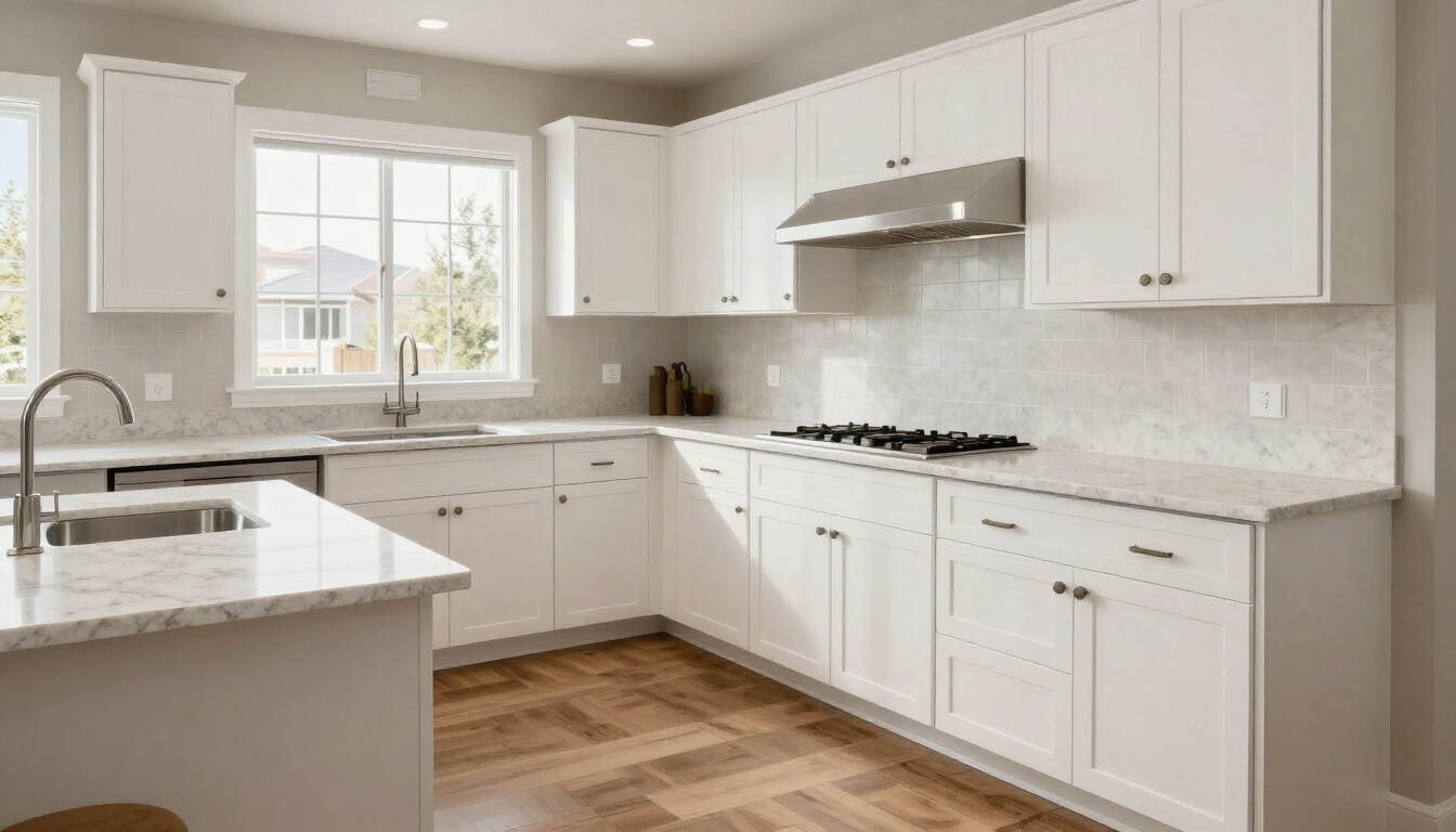 Modern remodeled kitchen with warm cabinetry and natural light