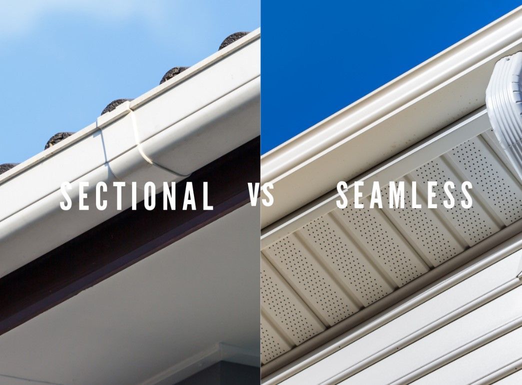 Before and after gutter comparison