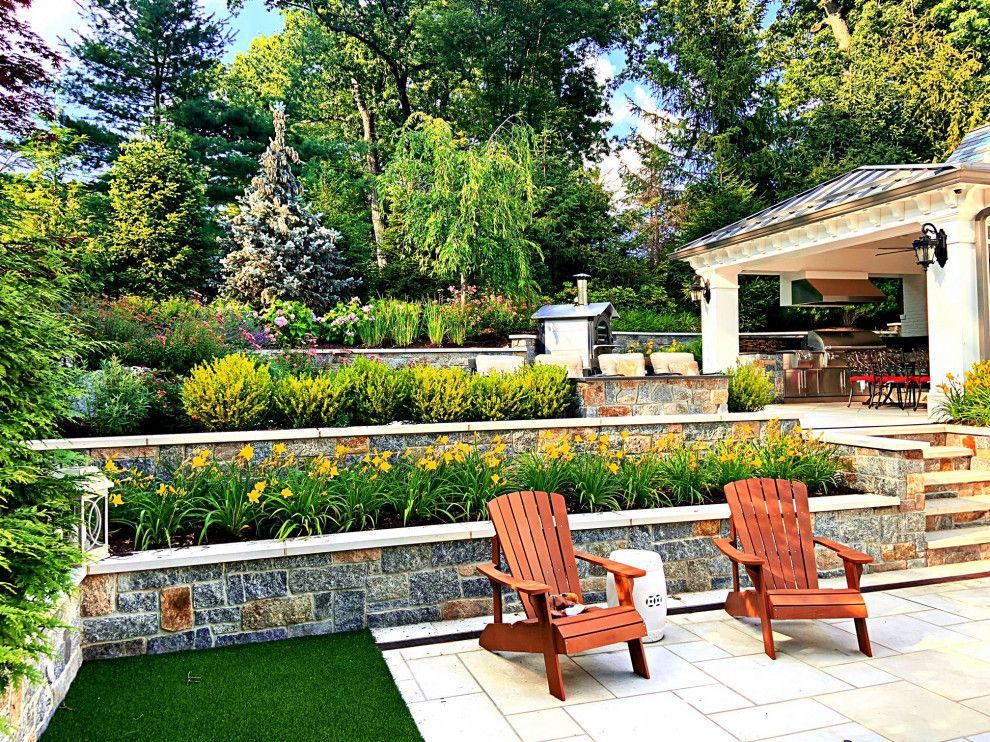 Luxury backyard landscaping