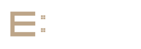 The letter e is on a white background.