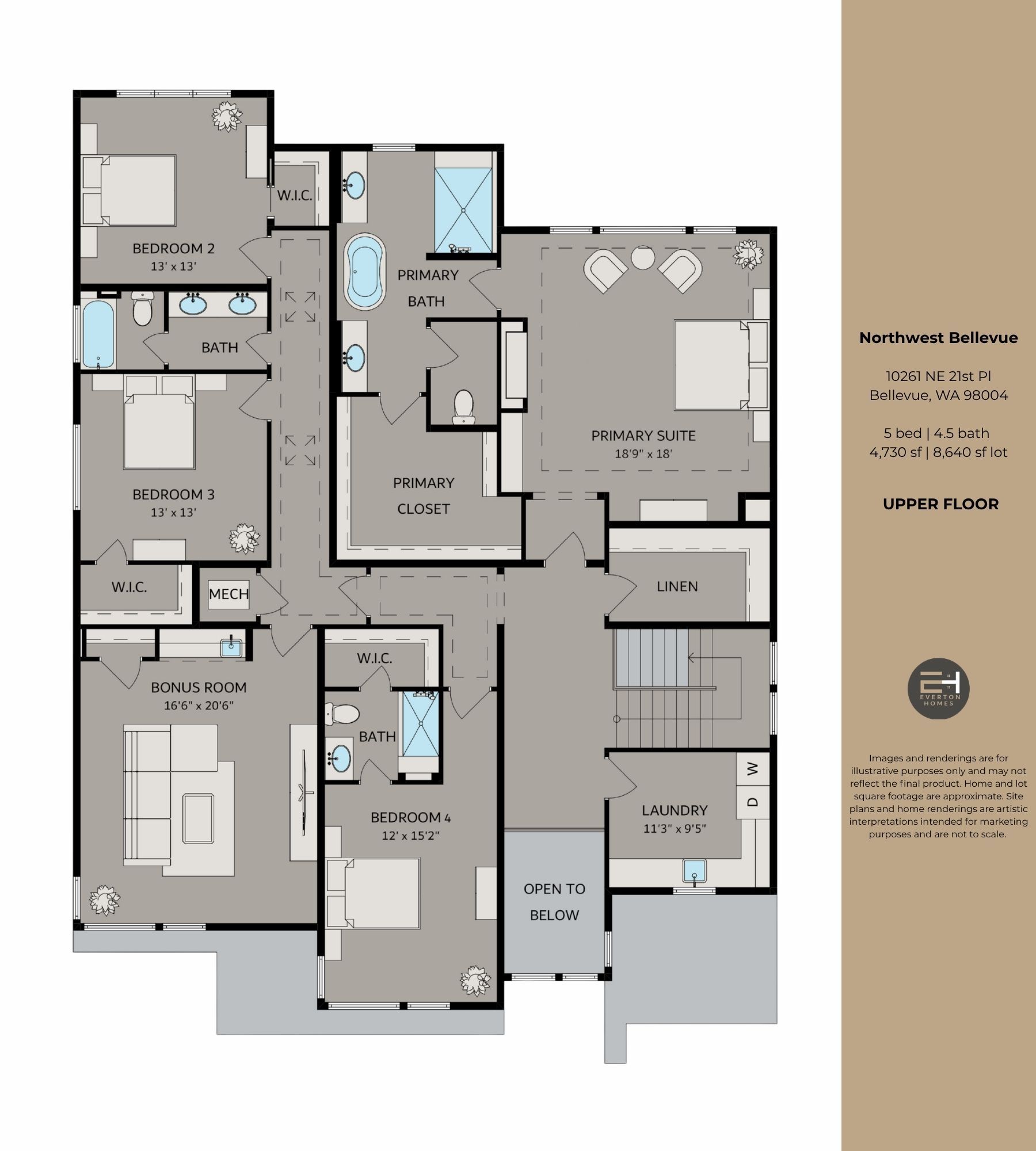 House floor plan with labeled rooms and gray walls.