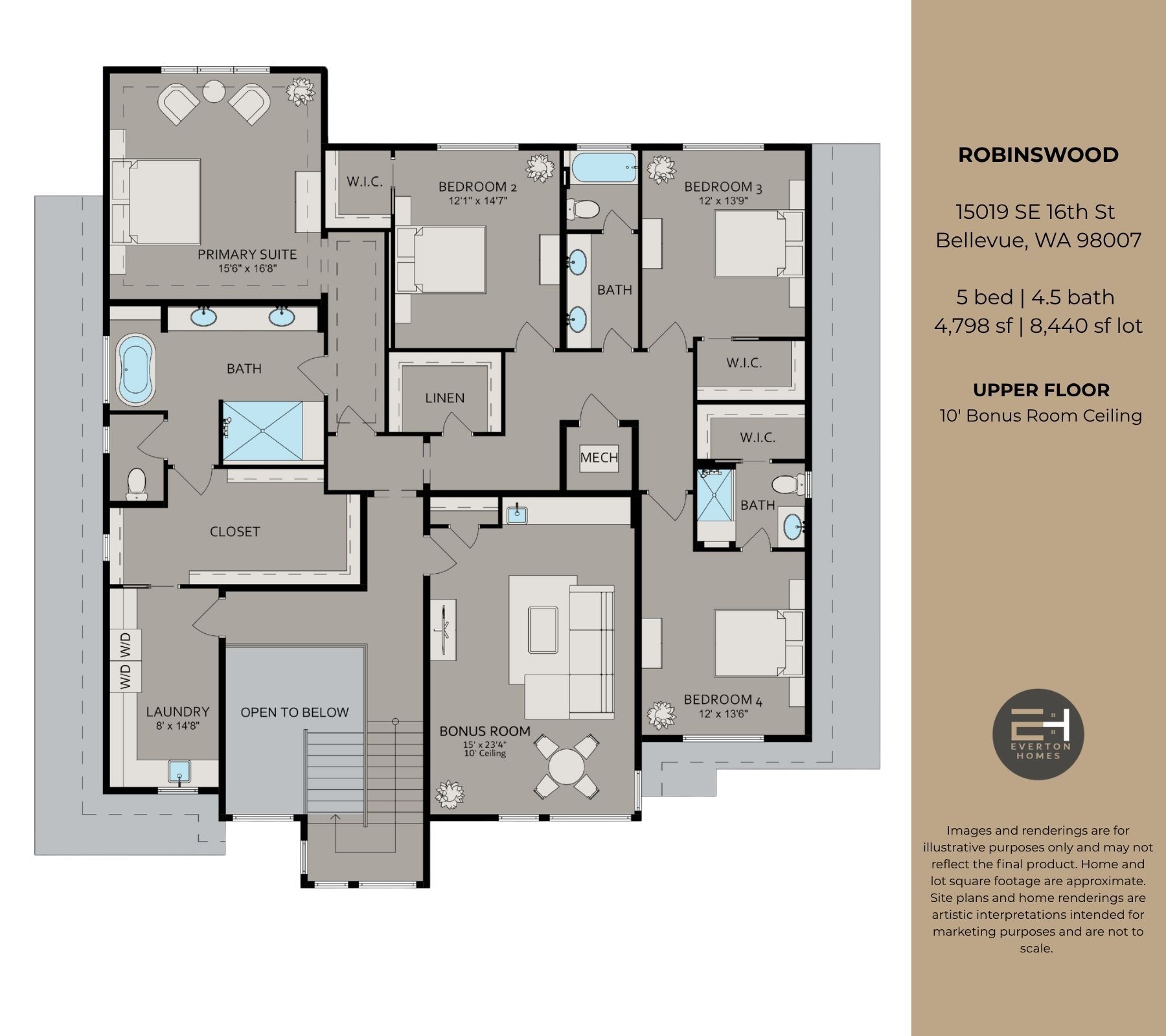 Residential floor plan with labeled rooms, balcony, kitchen, and living area on a beige background
