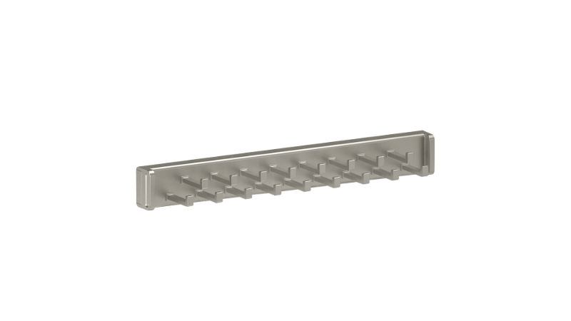 Matte Nickel Color Option for Tie Rack