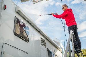 Powerwashing RV — Anchorage, AK — Ship Creek Storage