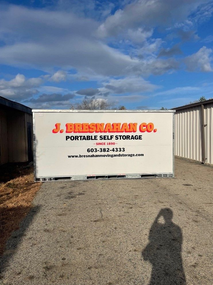 portable storage unit labelled with J. Bresnahan Co.