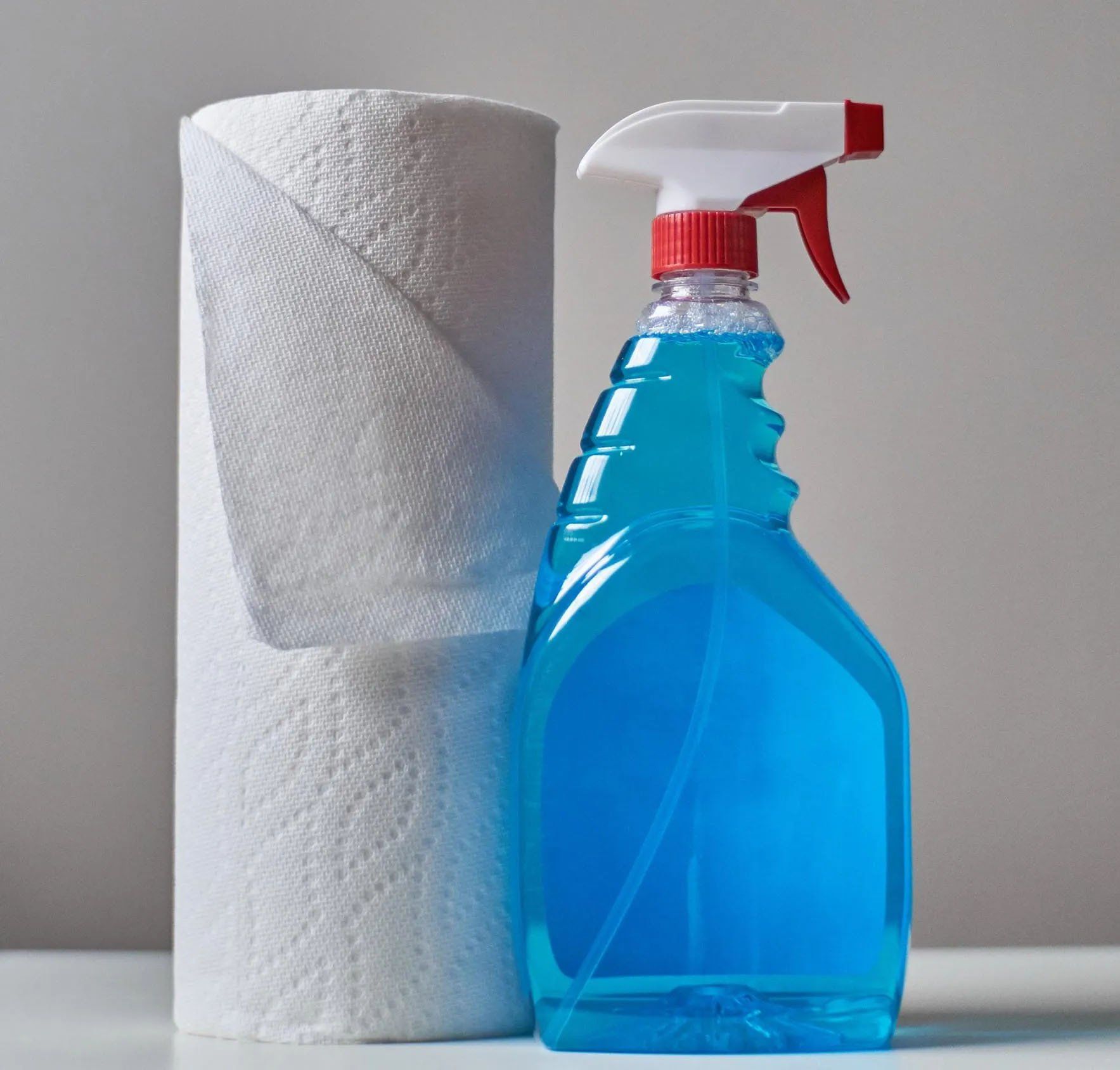 spray and paper