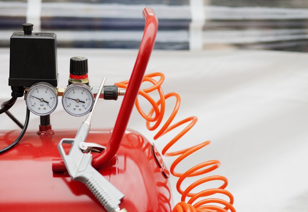 Red Air Compressor — Fire Maintenance Services (NT) Pty Ltd in Winnellie, NT