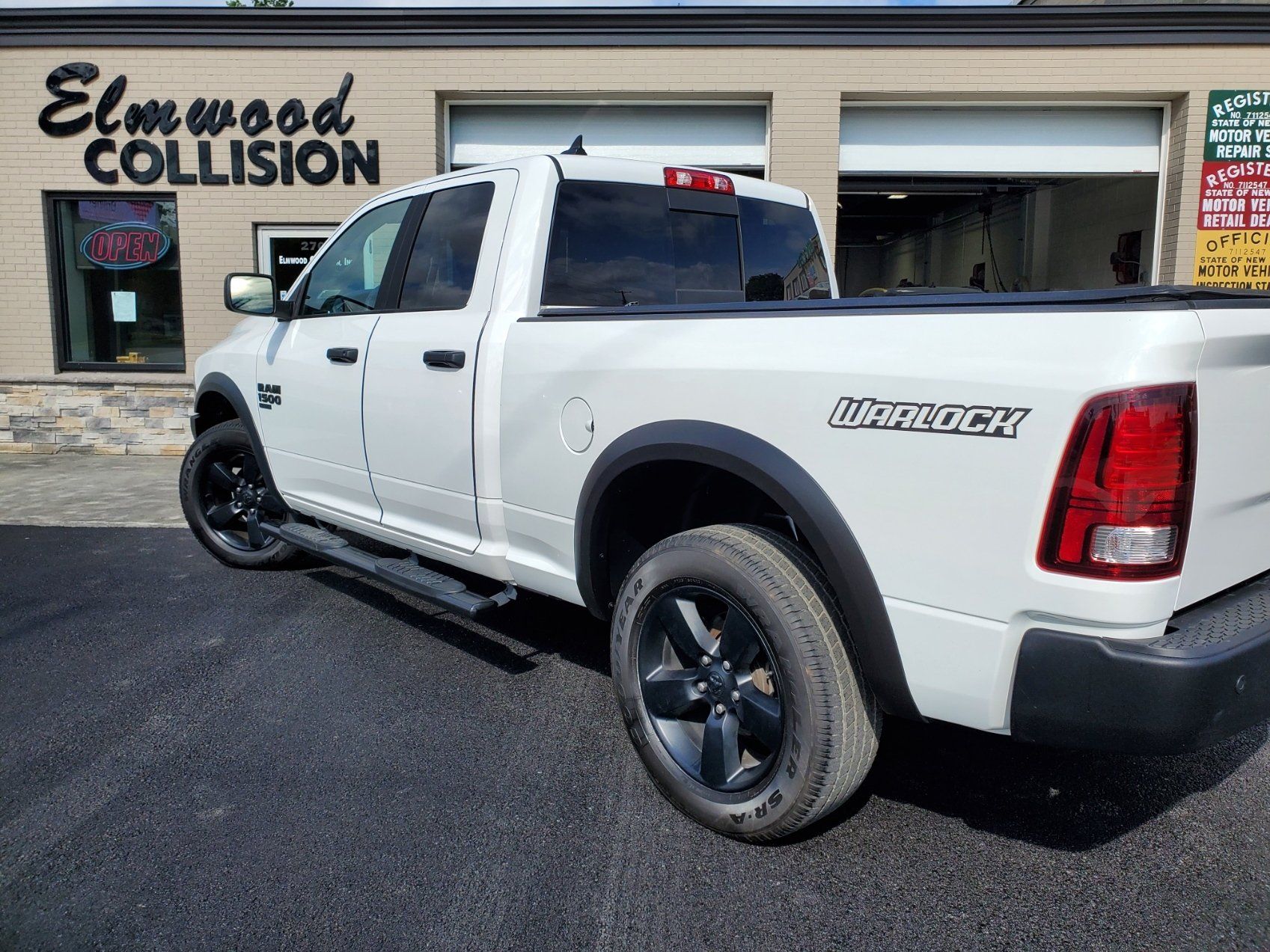 new truck bumper and bedside painted at elmwood collision in kenmore new york