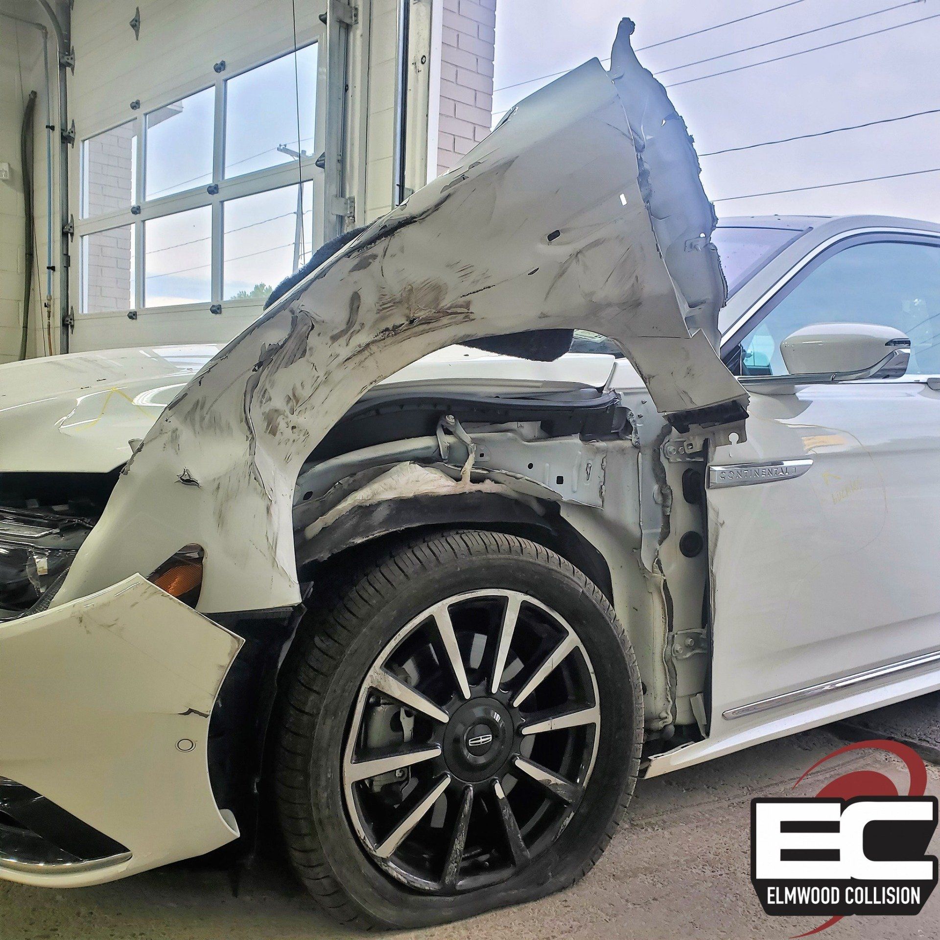 hood fender bumper headlight damage on vehicle