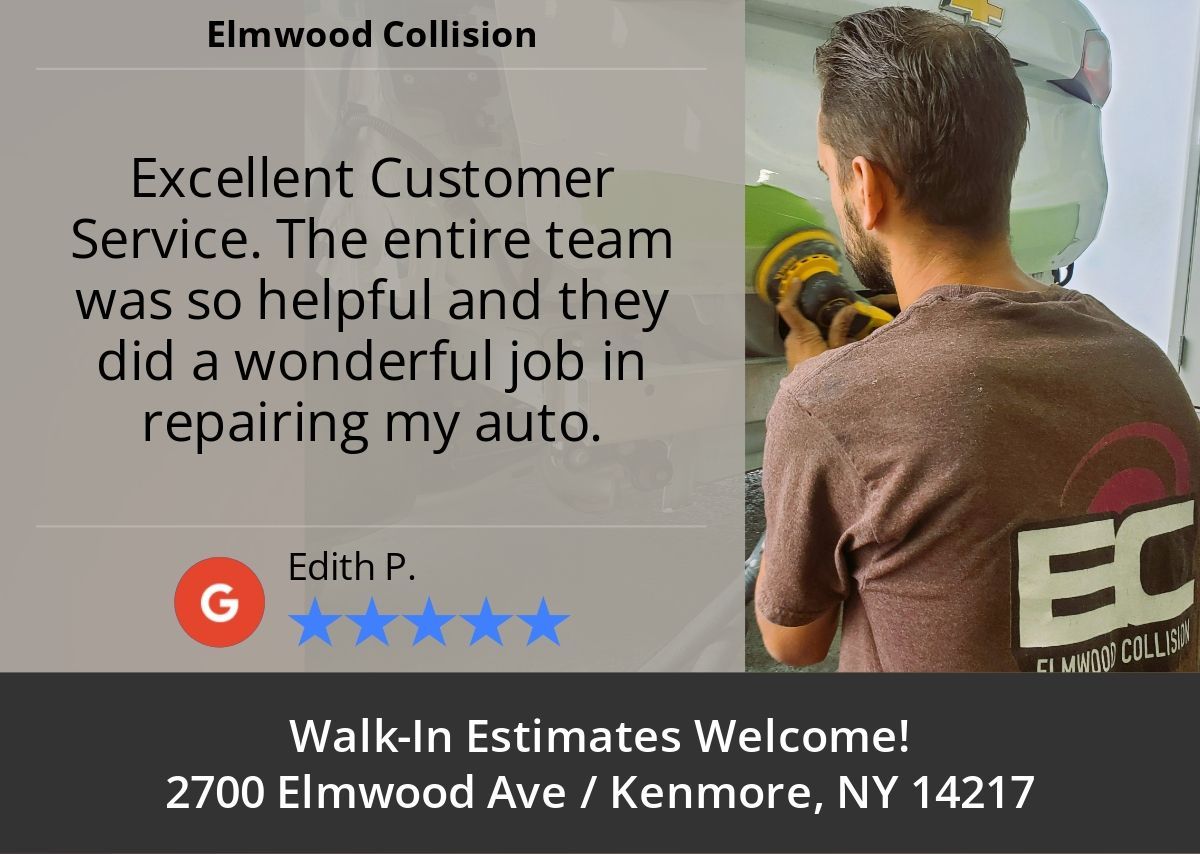 A man is working on a car with a positive review from a customer