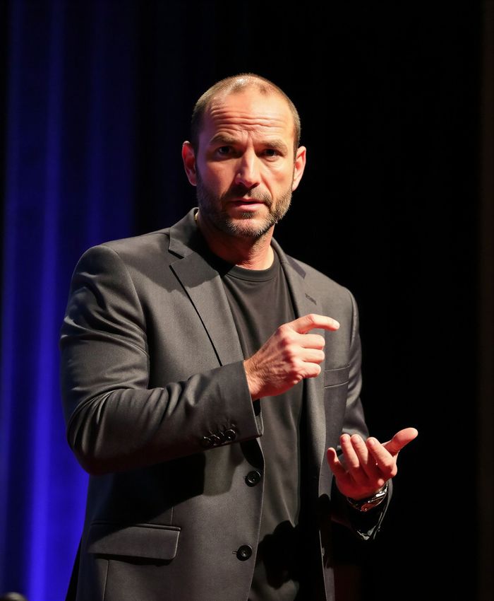 Milan Perazich delivering a professional presentation