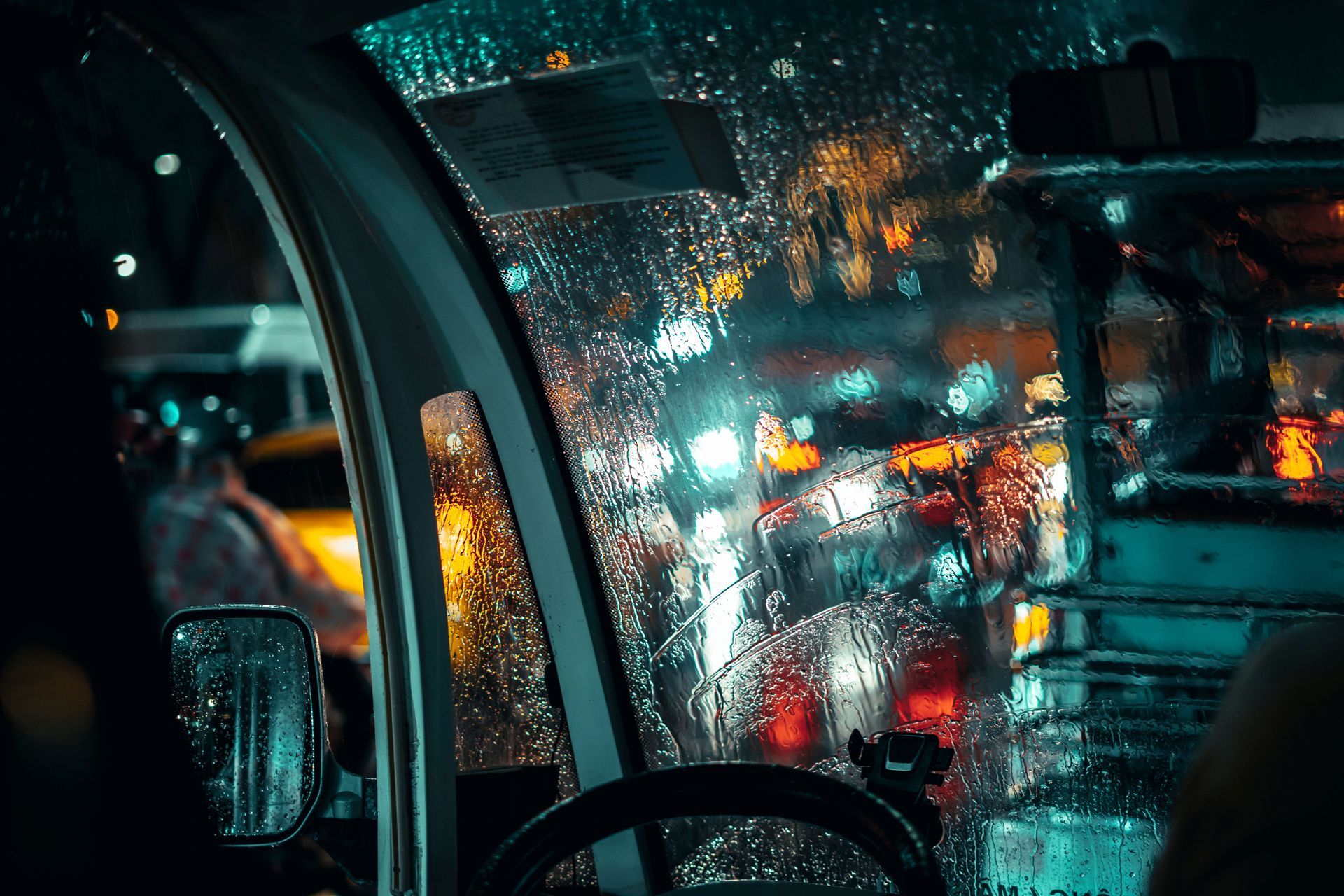 Car window tint for night driving visibility