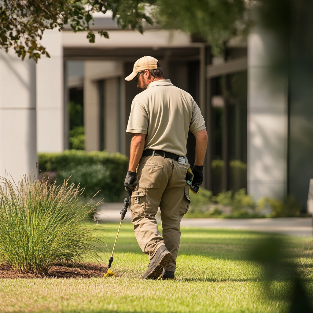 pest control worker at a commercial business