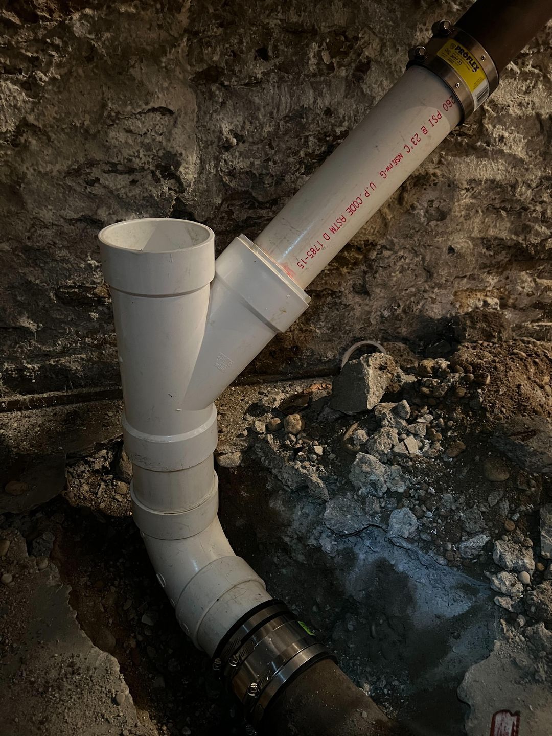 After repairing the damage pipe — Farmersville, OH — Moore Sewer Services