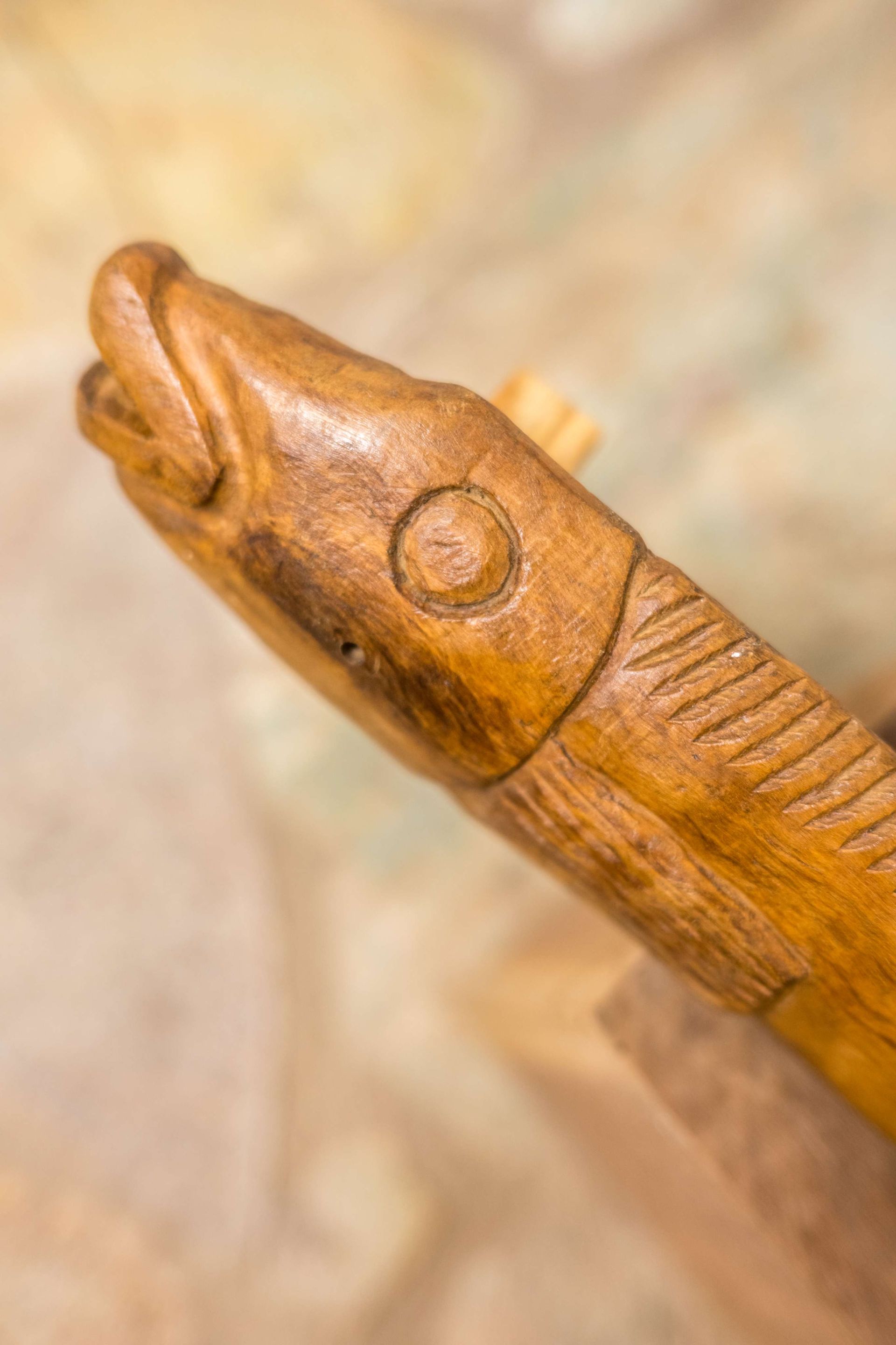 Carved Fish Towel Rail on Stand by David Murathi – Sculptural African Art