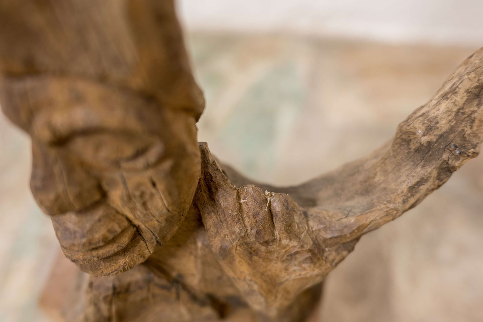 Hand-Carved Stinkwood Sculpture 'Malunwane' by David Murathi – Rain and Python Dance